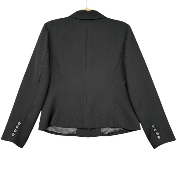 Justin Taylor For SUI Vintage Black Notched Lapel Blazer 2-Button Jacket Size 10 - Picture 2 of 6